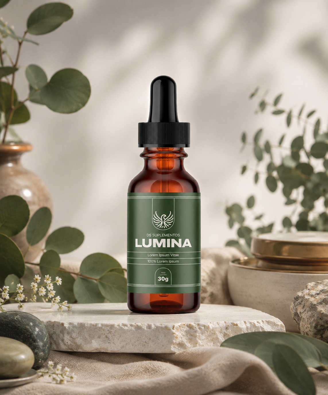 Frasco do suplemento Lumina